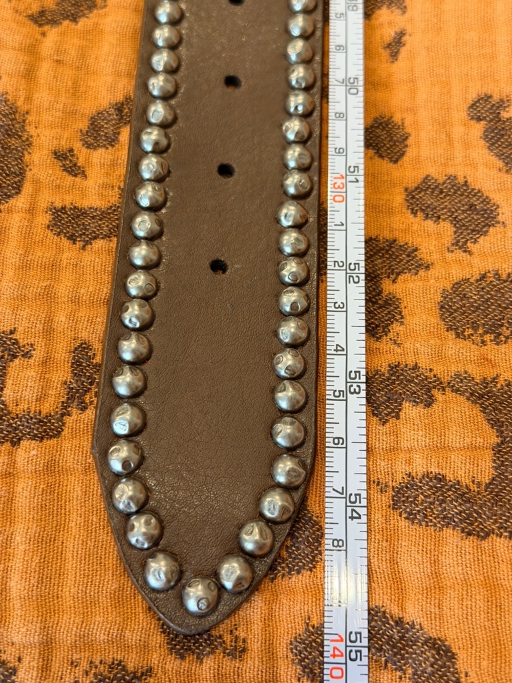 TORRID: 3X Studded Brown Leather Belt with Silver Buckle - Picture 6 of 6